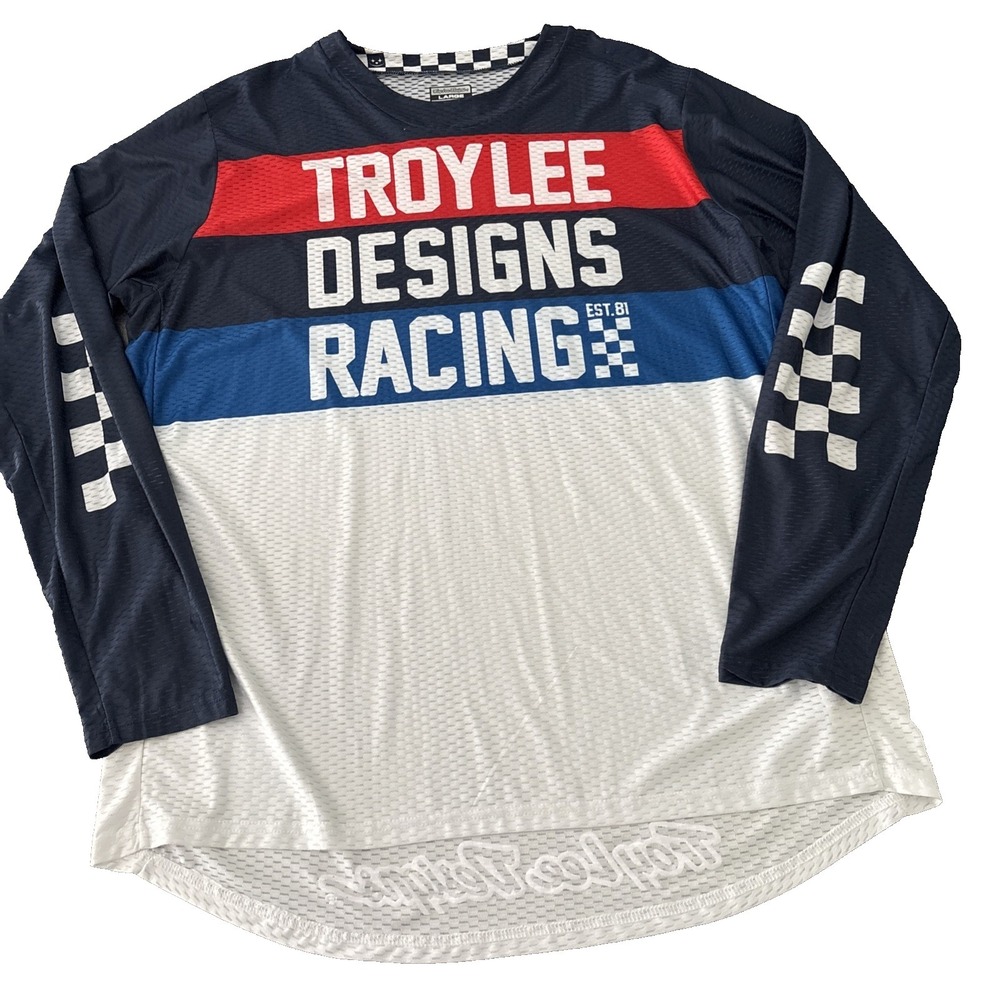 Troy Lee Designs Racing GP Air Checkered Motocross Race Racing Jersey Large
